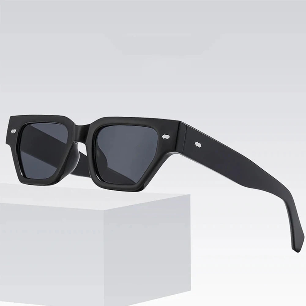 JNPCXI Retro Cat Eye Women Sunglasses Fashion Rivets Men Black Yellow Shades UV400 Sun Glasses