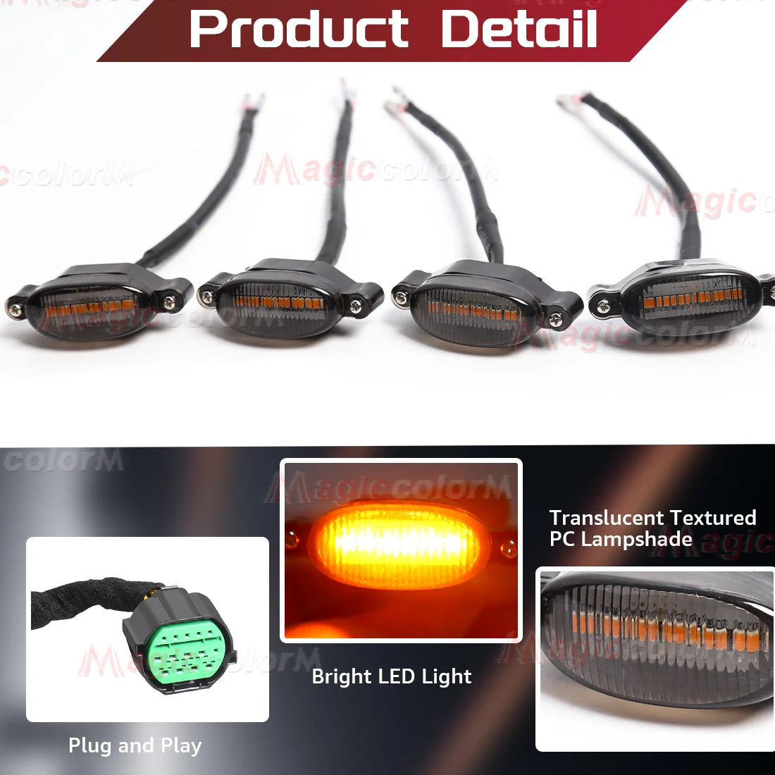 For GWM Tank 300 2021 2022 2023 2024 China Version LED Grill Light Front Grille Lights Amber Warning Daylights Car Accessories
