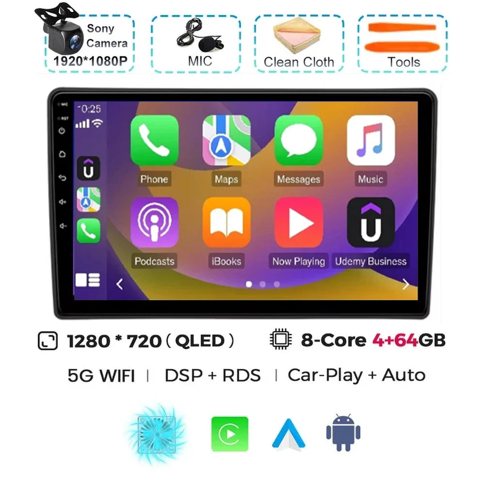 For Citroen C5 2008 2009 2010 2011-2017 Android 15 Carplay Auto Car Radio Multimedia Video Player Navigation GPS No 2Din 2 Din