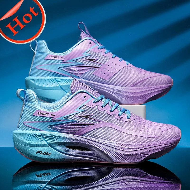 Running Shoes Men Sneakers Anti-slip Cushioned Comfortable Racing Carbon Plate Training Mesh Tennis Shoes Casual for Women 2026