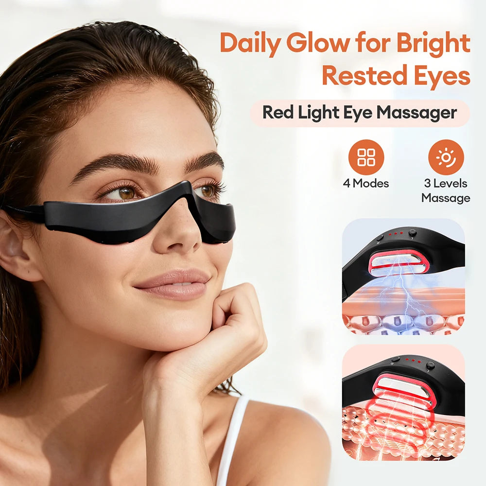 Foreverlily 3D Eye Massager Under-Eye Glasses Massager Eye Fatigue Relief Massager Relieves Eye Fatigue Eyes Massage Glasses