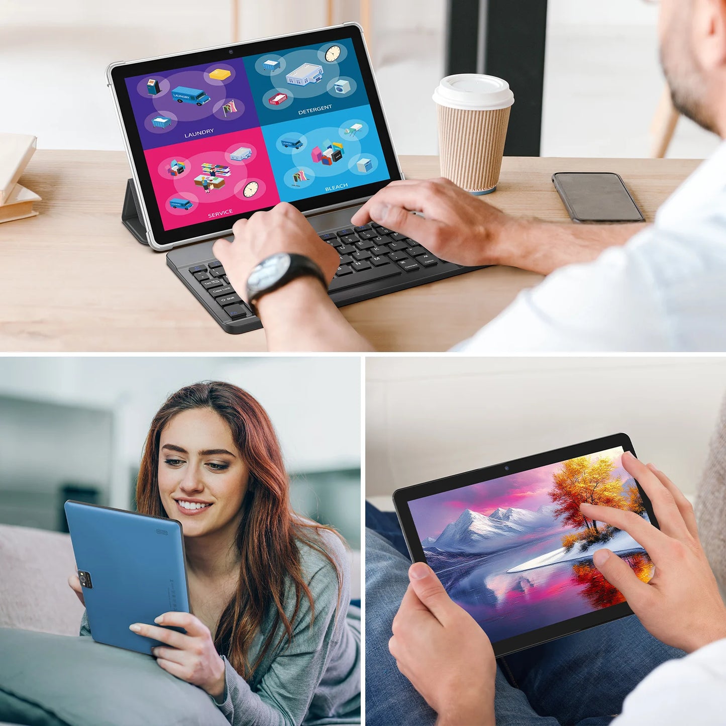 BAKEN new 10-inch Android 13 tablet , quad-core processor, 7GB (3g+4g memory expansion) RAM+64GB ROM, 1TB expansion, 1280x800 IP