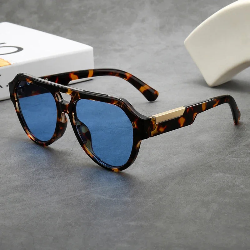 JNPCXI New Fashion Double Rivet Square Sunglasses Women Luxury Brand Designer Retro Rectangle Sun Glass Vintage Eyewear Female