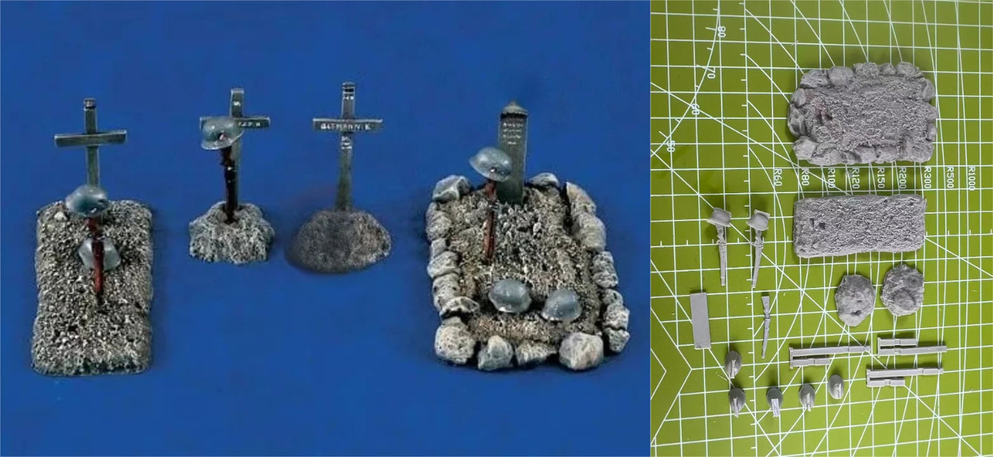 1: 35 Die-casting Resin Model GK, Resin Monument Model Scene Layout in Unpainted State