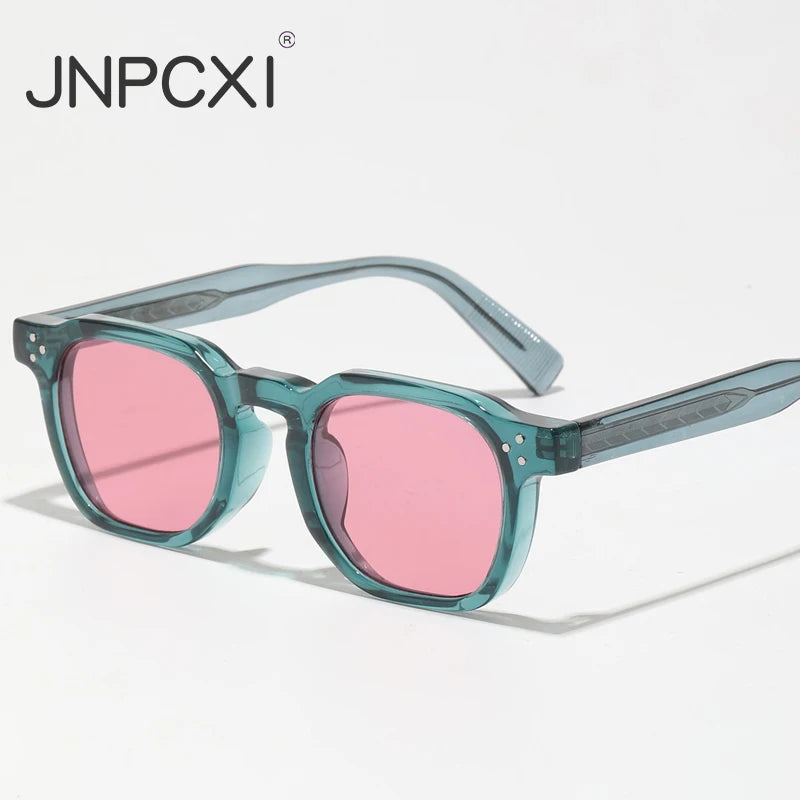 JNPCXI Wholesale New Square Retro Sunglasses Men Fashion Punk Sun Glasses Women Travel Eyewear Lunette De Soleil Femme UV400