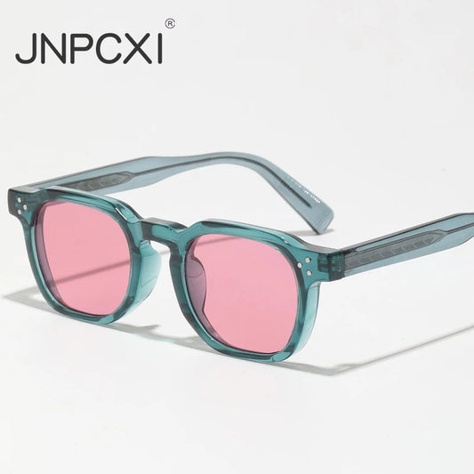 JNPCXI Wholesale New Square Retro Sunglasses Men Fashion Punk Sun Glasses Women Travel Eyewear Lunette De Soleil Femme UV400