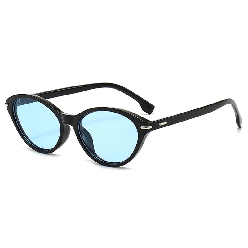 JNPCXI New Fashion Cat Eye Candy Color Sunglasses Women Retro Rivets Trending Red Men Shades UV400
