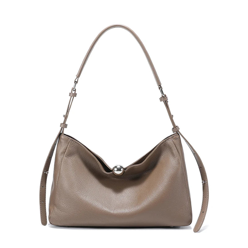 New Women's Fashion Genuine Leather Handbag Female Large Capacity Commuter Crossbody Bags Ladies' Luxury Designer Shoulder Bag