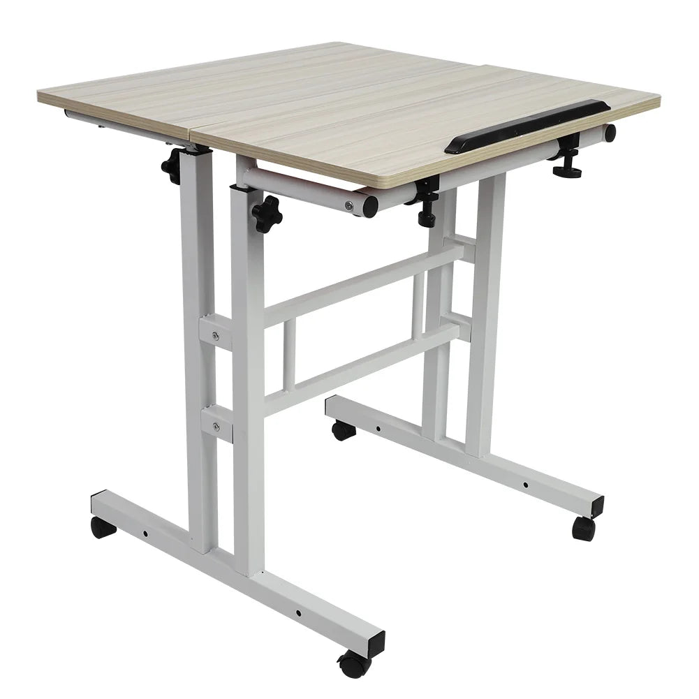 Standing Desk 60cm Adjustable Height Laptop Desk Computer Standing W/ Rollers