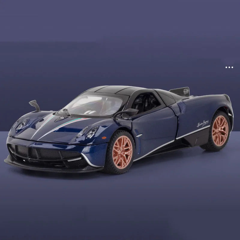 1/32 Pagani Zonda R Diecast Models Huayra Dinastia Alloy Toys Miniature Car Sound Light Pull Back Doors Openned Cars Child Gifts