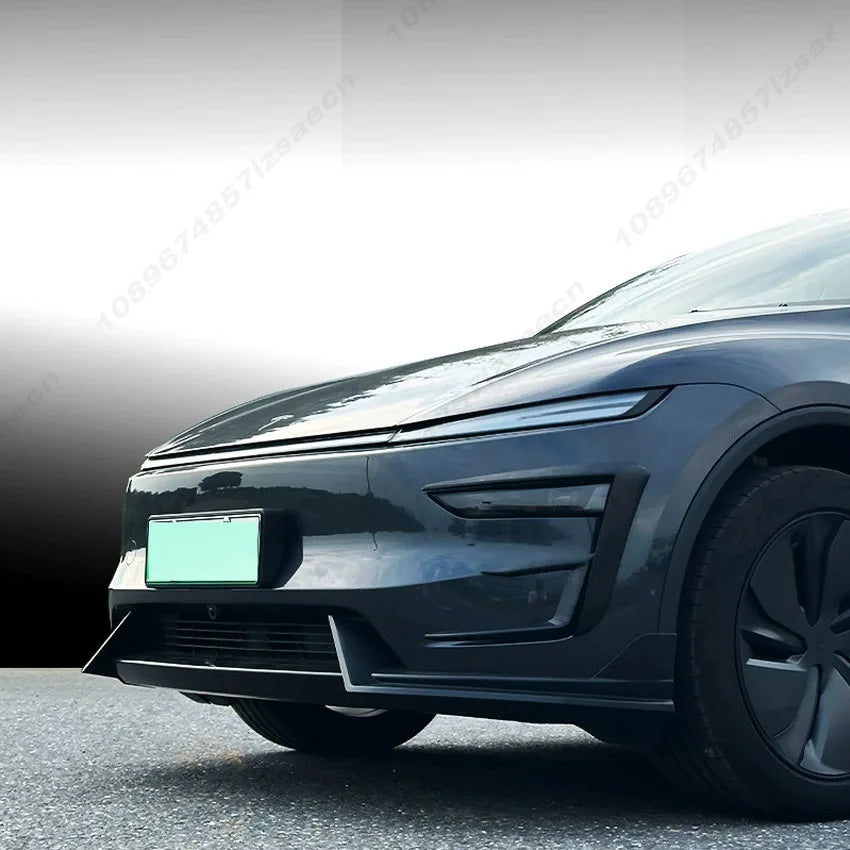 Fog Light Frame Spoiler For Tesla Model Y Juniper 2025-2026 Front Bumper Fog Light Splitter Trim Cover Diffuser Body Kit Black
