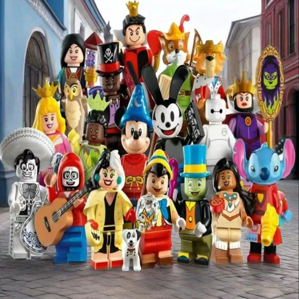 MINISO 18 Minifigures Bricks 100th Anniversary Series Building Blocks Model Toys