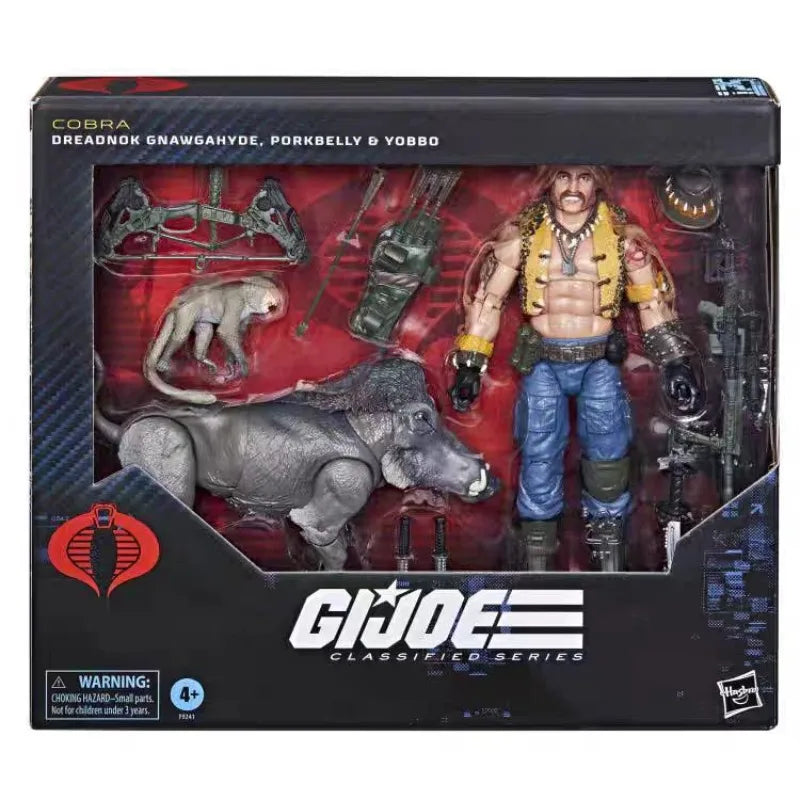 Original Hasbro G.I. Joe GI Joe Classfied Series 125 Dreadnok Gnawgahyde Porkbelly Yobbo Action Figure Collection Toys Model