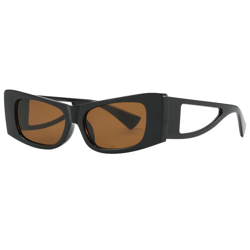JNPCXI New Retro Cat Eye Women Sunglasses Fashion Black Orange Shades UV400 Men Trending Rivets Punk Sun Glasses