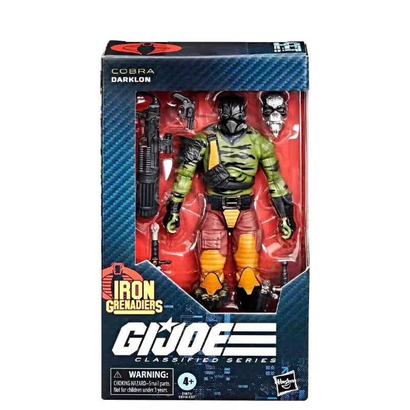 Original Hasbro G.I. Joe Classified Series 155 Iron Grenadiers Cobra Darklon Action Figure Collection Toys Ornaments
