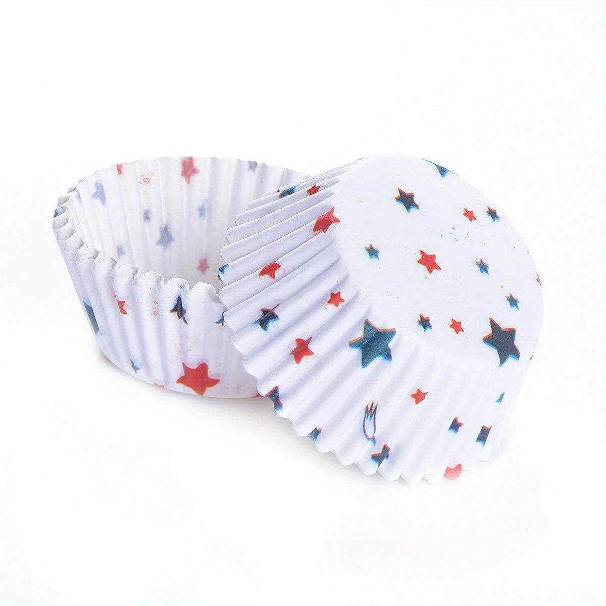 100pcs Mini Cake Liner Stand Cake Greaseproof Paper Tray Cupcake Cups, Cute Pattern, for Birthday Party Favors, Baking
