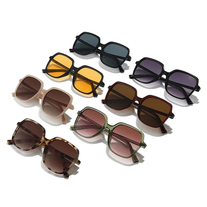 JNPCXI New Square Men Rivets Sunglasses Fashion Gradient Shades UV400 Women Outdoor Punk Sun Glasses
