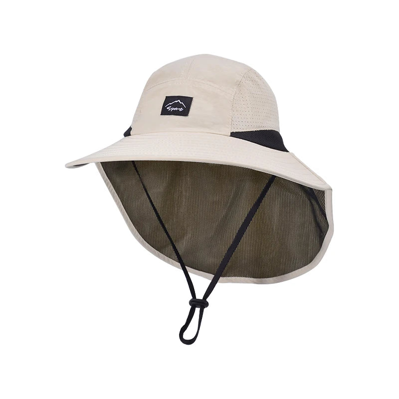 Xinbaoguan 100% polyester 9249 summer men's and women's large brimmed shawl fisherman hat quick drying breathable sunshade hat