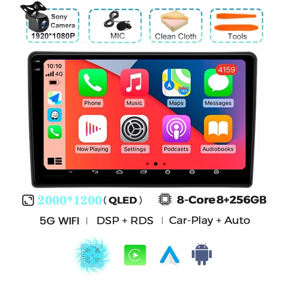 For Citroen C5 2008 2009 2010 2011-2017 Android 15 Carplay Auto Car Radio Multimedia Video Player Navigation GPS No 2Din 2 Din