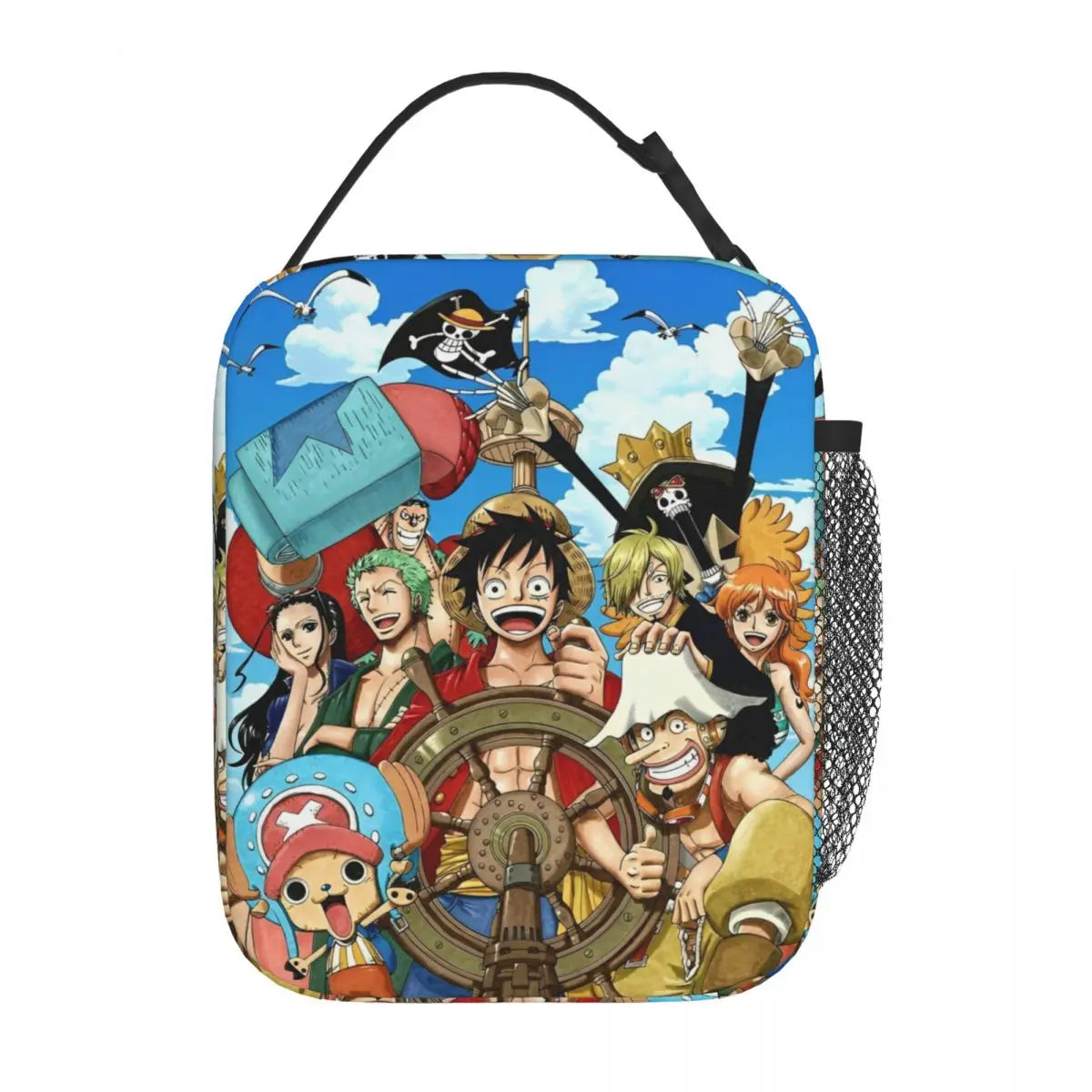 Monkey D. Luffy Anime One Piece Insulated Lunch Bag Leakproof Meal Container Cooler Bag Tote Lunch Box Office Travel Girl Boy