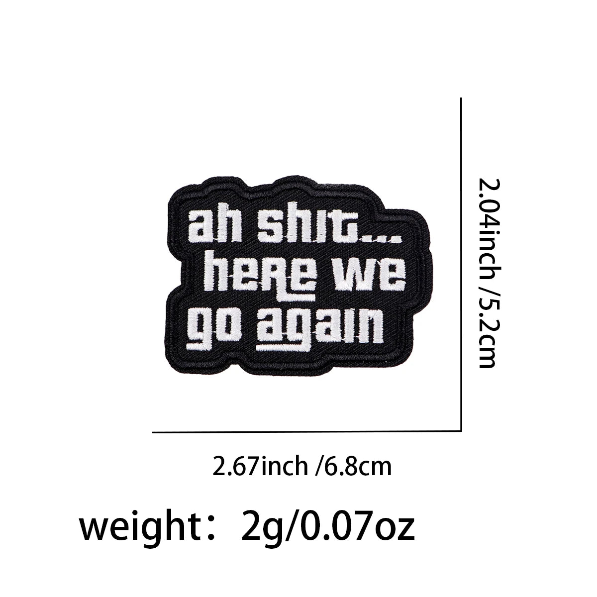 Quotes Iron On Patch Clothes Patch For Clothing Black Embroidered Patch Garment Apparel Accessories Sewing Stickers