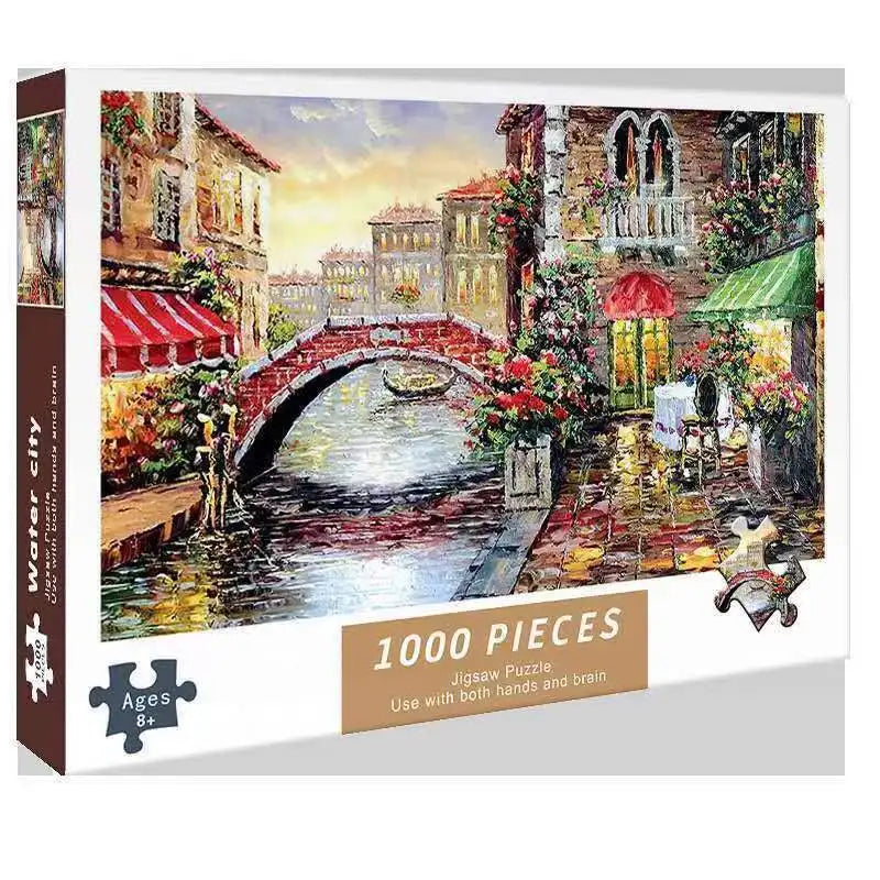 75*50CM Adult 1000 Pieces Paper Jigsaw Puzzle Lovely Cure High Difficulty Decompression Puzzle Birthday Gift  Educational Toy