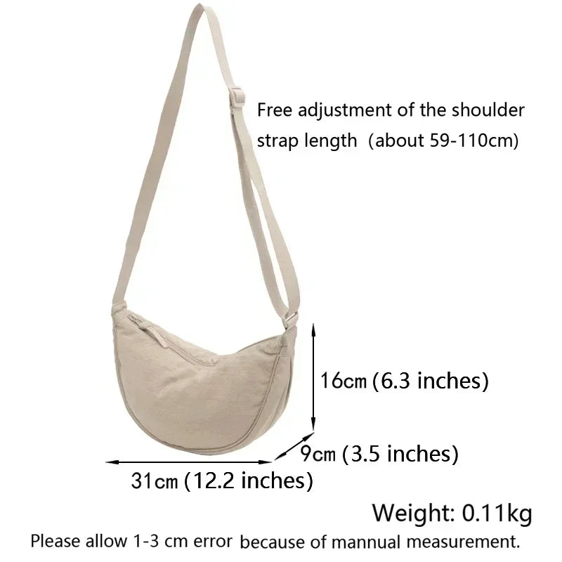 Nylon Waterproof Messenger Bag, Dumpling Multi-color High-quality Shoulder Bags