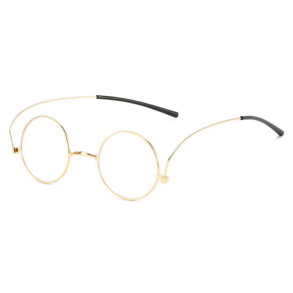 JNPCXI Retro Small Round Metal Sunglasses Women Fashion Unique Legs Clear Gradient Mirror Lens Shades UV400 Men Punk Sun Glasses
