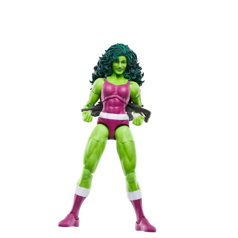 Original Hasbro Marvel Legends Series Retro Card Iron Man SHE Hulk Action Toy Figure
