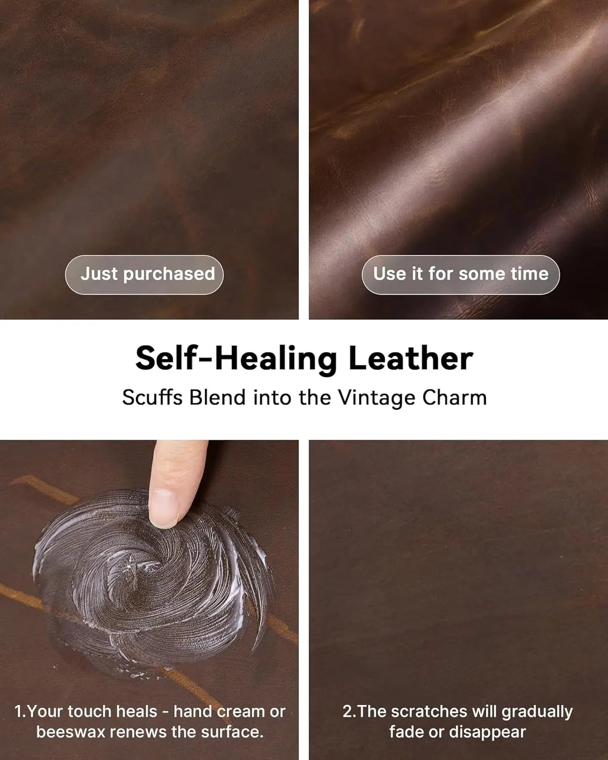 Leather Desk Pad, Premium Desk Mat with Non-Slip Backing, Thick 3mm, Office Desk Protector for Work