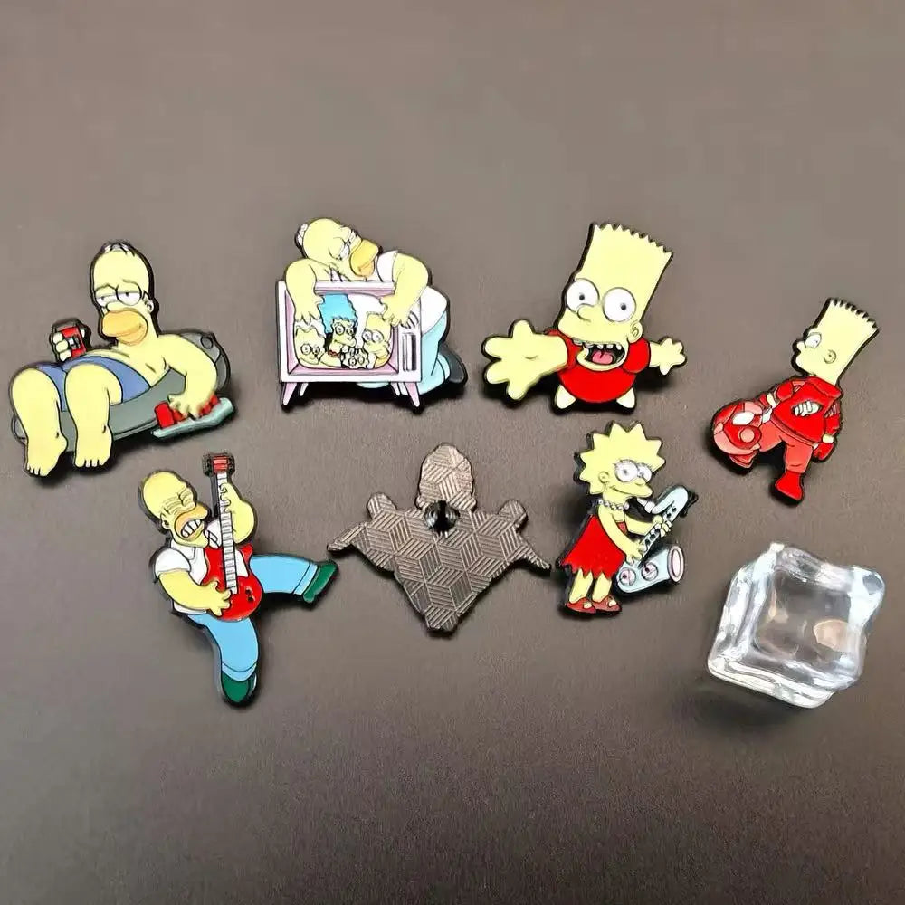 7pcs  Enamel Pins Classic Anime Cute Funny Cartoon Brooch DIY Badge Jewelry for Clothes And Backpack Accessories