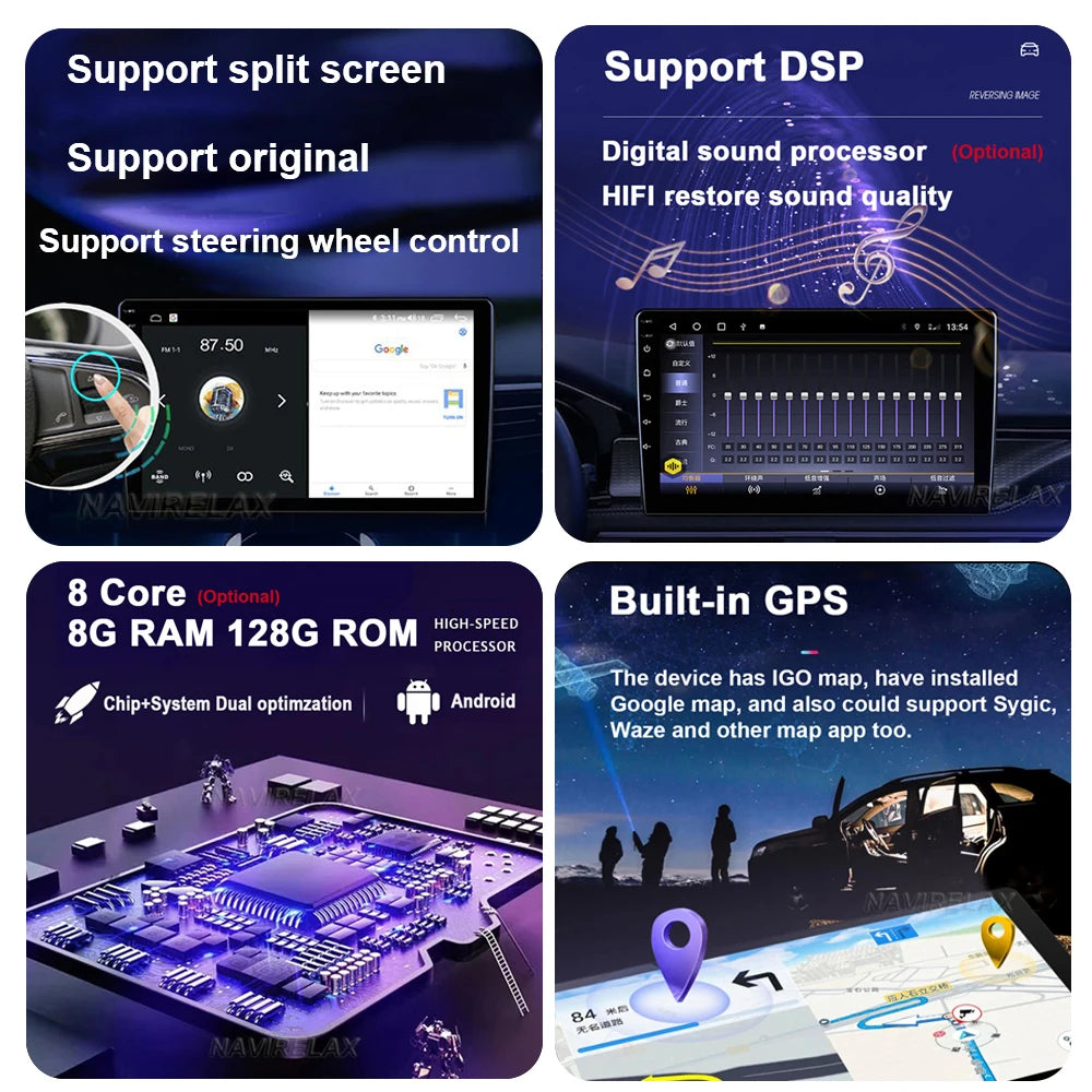 Android 15 Car Radio Multimedia Video Player For GAZ Gazelle Next 2016+ 2 Din Navigation GPS Carplay Autoradio Stereo WIFI 4G BT