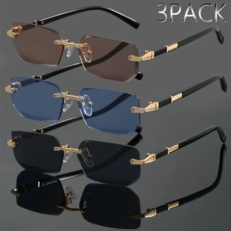 3 Pack Unisex Casual Fashion Glasses Shopping Streetwear Perfect Gift for Father'S Day Mother'S Day Parties Eyewear
