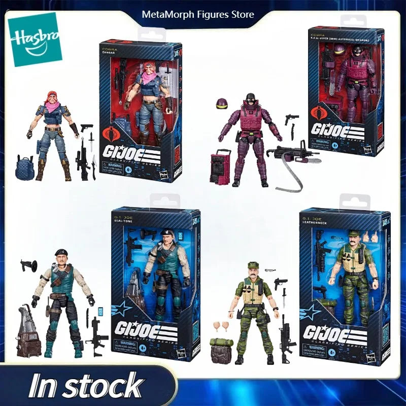 Original Hasbro G.I. Joe Classified Series Saw Viper/Leatherneck/Dial Tone/Zandar Action Figure Collection Model Toys
