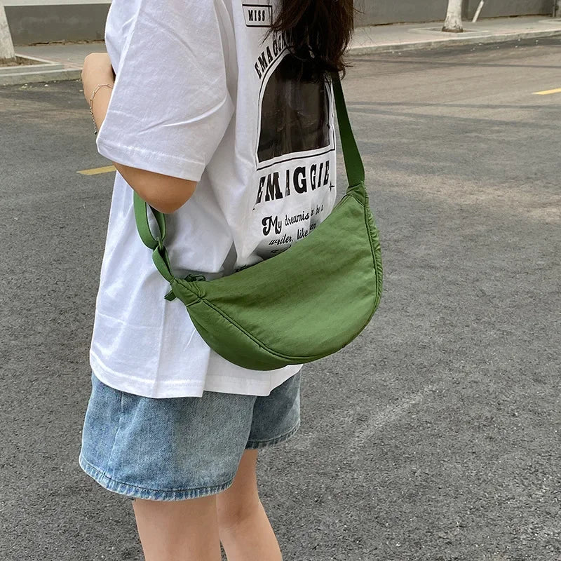 Nylon Waterproof Messenger Bag, Dumpling Multi-color High-quality Shoulder Bags