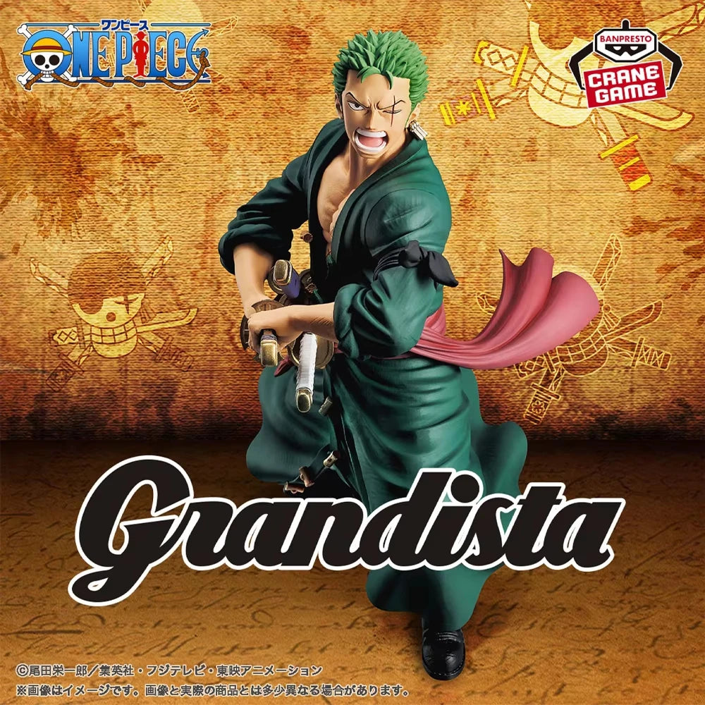 Special OfferIn Stock 100%Original Bandai Banprestoone Piece Roronoa Zoro Grandista Nero Pvc Action Figure Collection Mol Doll T
