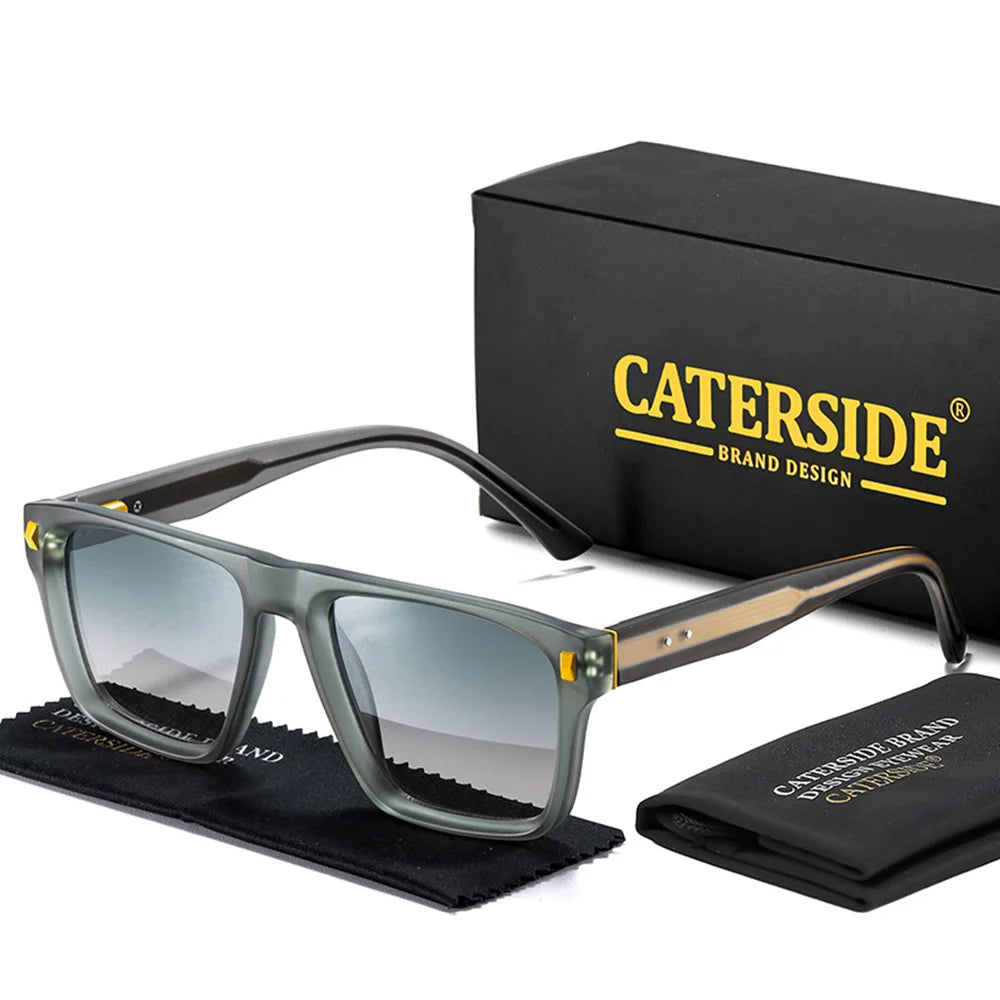 CATERSIDE New Retro Men's Sunglasses Square Frame Fashionable Sun Glasses Women's Outdoor Travel Beach Summer Glasses UV400