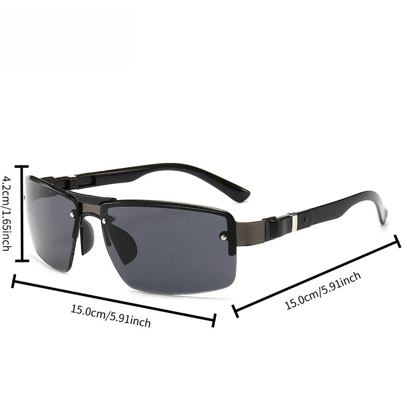 3 Pairs of New Metal Sunglasses, Sports Style Double Beam Sunglasses, Windproof and Sunshade Glasses