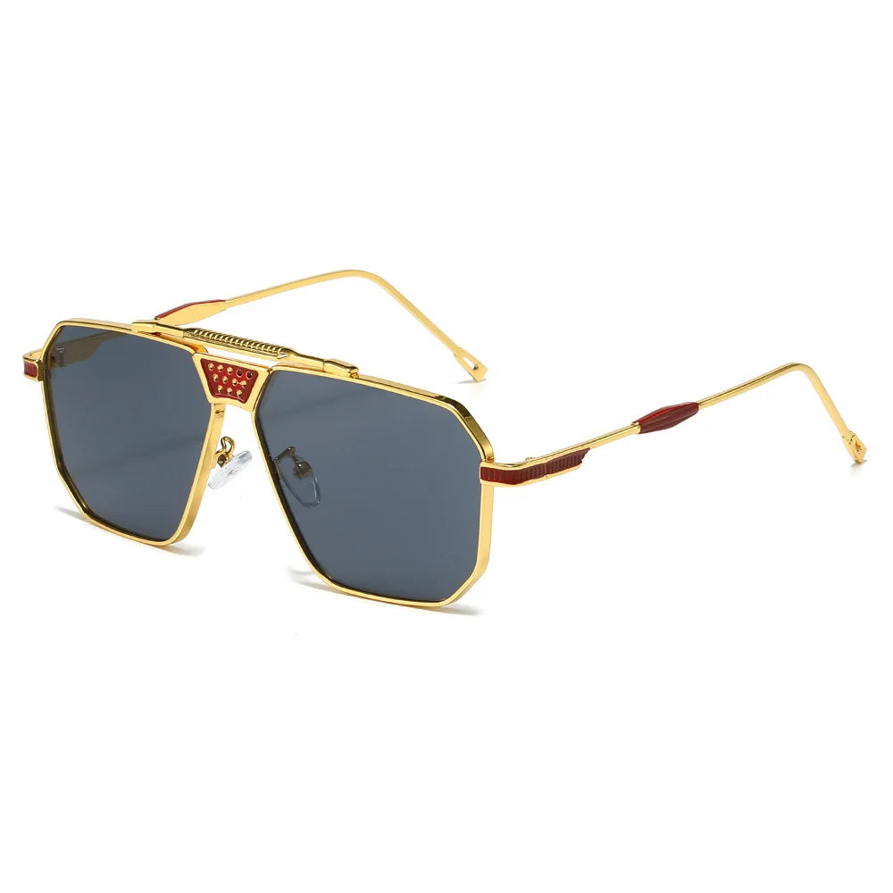 JNPCXI Retro Quality Metal Square Women Luxury Sunglasses Shades UV400 Fashion Gradient Men Sun Glasses