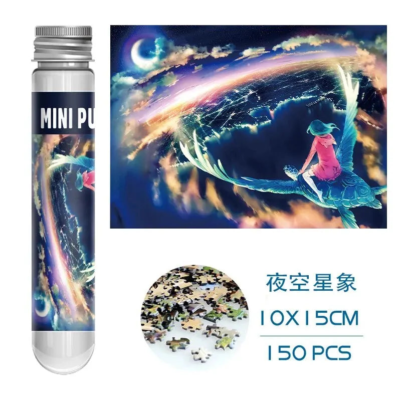 Mini Jigsaw Puzzle 150pcs Test Tube Puzzle Decompress Toy Educational Family Game