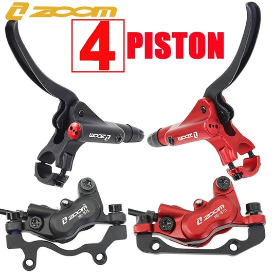 ZOOM 4 Piston Hydraulic Disc Brake HB876 Bicycle Brakes Set Aluminum Alloy MTB Brake Lever/Handle for 160mm Disc Rotor