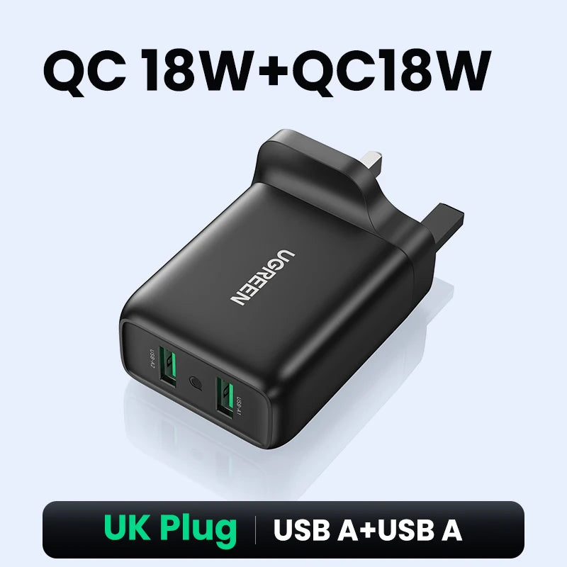 USB Quick Charger 3.0 36W Fast Charger Adapter iPhone Xiaomi Redmi Charger