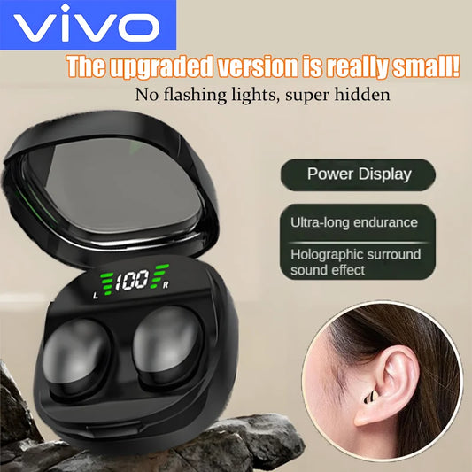 VIVO mini Invisible Sleep Headphones Wireless Bluetooth 5.3 Earbuds Noise Canceling Long Lasting with HIFI Bass Quality Sound