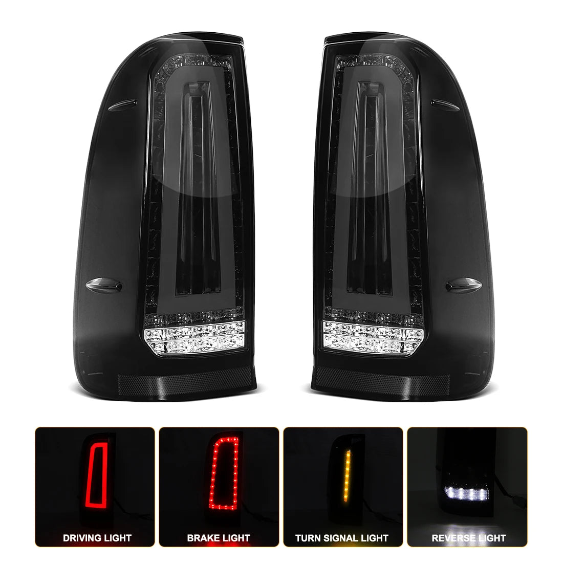 Tail Lamps For Toyota Hilux VIGO 2005 2006 2007 2008 2009 2010 2011 2012 2013 2014 Brake Turn Signal Reverse Driving Tailights