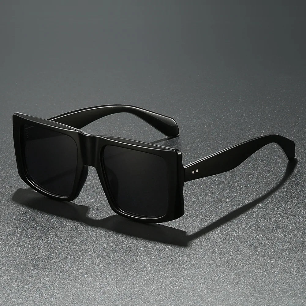 JNPCXI New Fashion Oversized Square Women Sunglasses Shades UV400 Retro Green Gradient Men Punk Sun Glasses