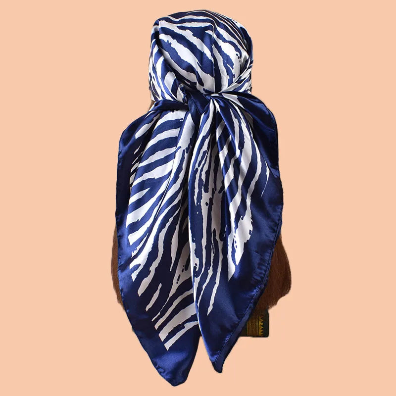 1PC Women's Summer Beach Accessory Fashion Satin Square Scarf 90*90inch Multi-use Headscarf Party Use Versatile Hair Towel