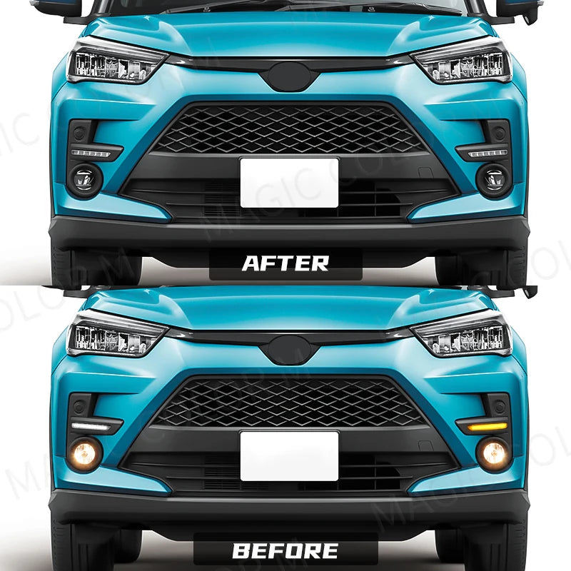 DLAA Led Fog Lamps For Toyota Raize 2020 2021 2022 Daytime Running Light DRL Halogen Front Auto Driving Daylight Car Accessories