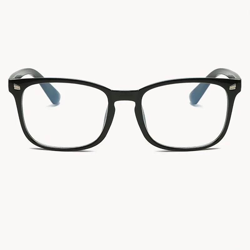 2 Pairs of Women's Square Decorated Black Transparent Blackout Glasses AccessoriesSuitable for Daily Wearing