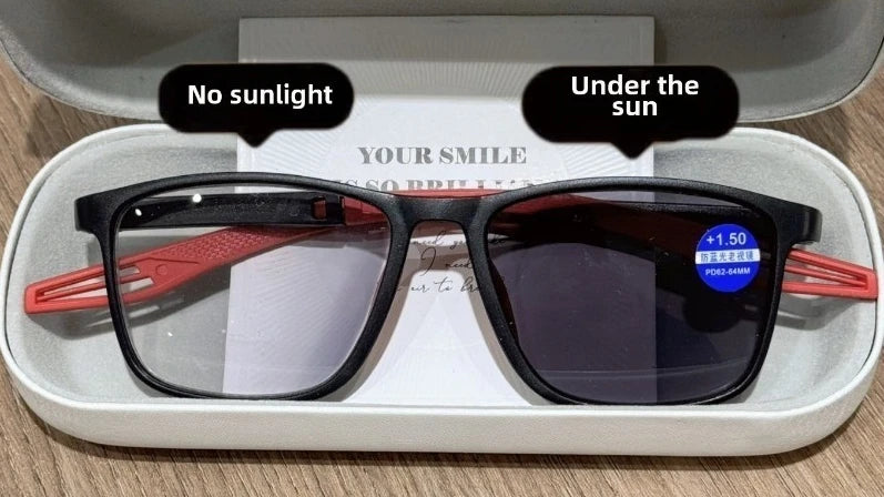 Photochromic+Anti-Blue Light+Reading Glasses High Quality Young Slyle for The Elderly