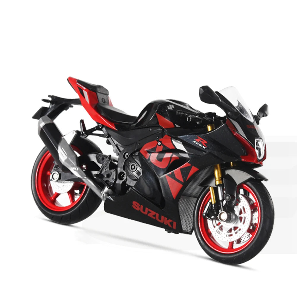 1:12 SUZUKI GSX-250SR GSX-R1000R Alloy Motorcycle Alloy Diecasts Model Racing Toys Sound Light Rubber Tires Motorbike Kids Gifts